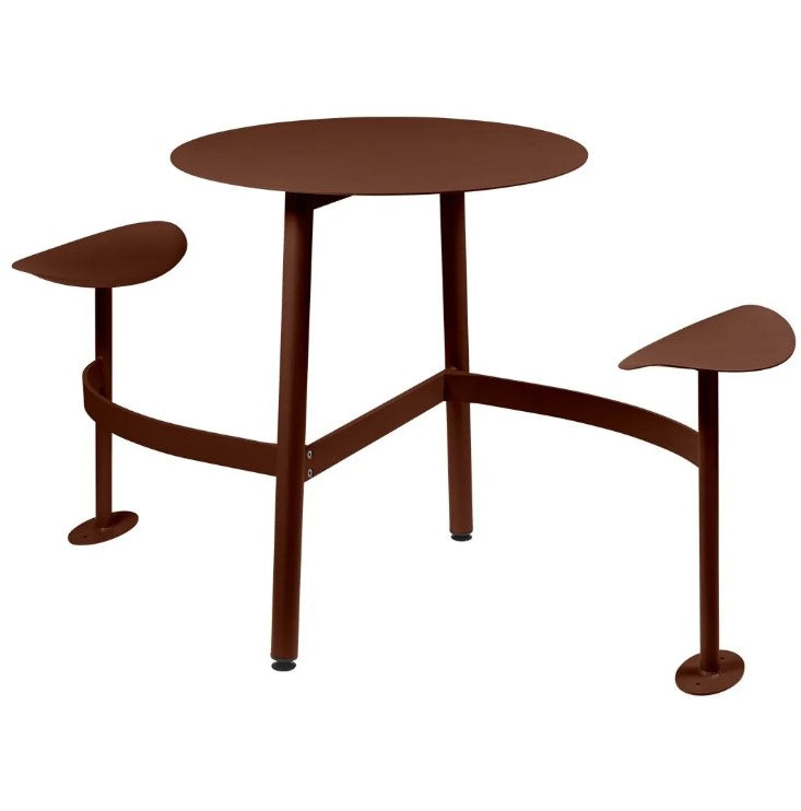 Load image into Gallery viewer, BOLDER 2-Seater Modular Round Outdoor Table with Integrated Seating - Custom Wood Designs BOLDER 2-Seater Modular Round Outdoor Table with Integrated Seating made from [material] –  [use_case] | Custom Wood Designs
