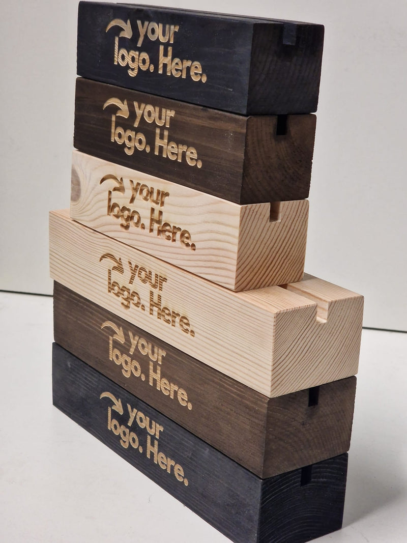 Load image into Gallery viewer, A4 Black Pine Display Block – Black (Pack of 10) - Custom Wood Designs
