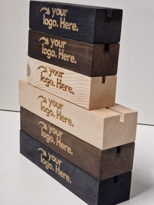 A4 Black Pine Display Block – Black (Pack of 10) - Custom Wood Designs