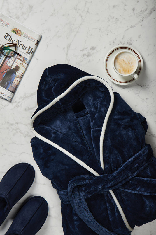 Louis luxury plush GRS RPET robe size S-M - Custom Wood Designs