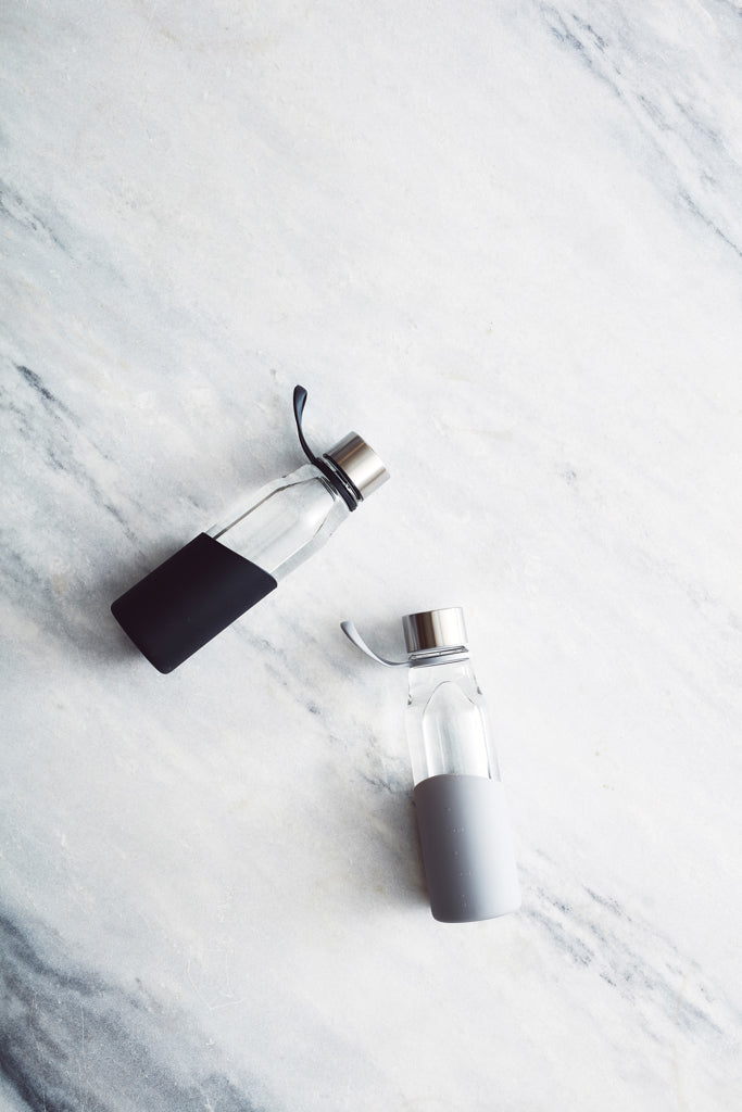 Load image into Gallery viewer, Lean Glass Water Bottle - Custom Wood Designs
