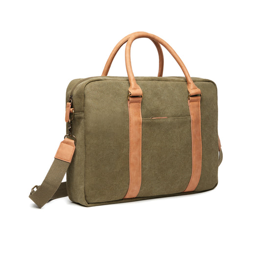 Bosle RCS recycled canvas computer bag - Custom Wood Designs