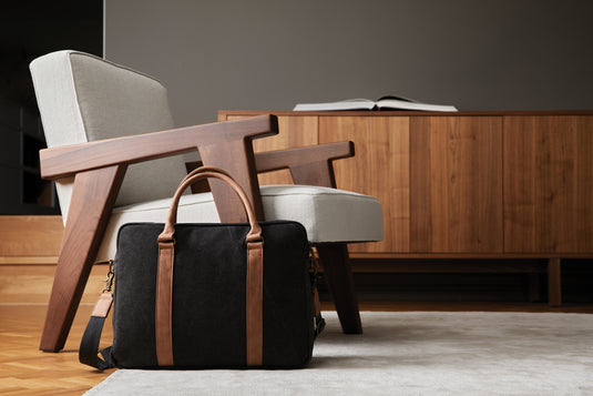 Bosle RCS recycled canvas computer bag - Custom Wood Designs