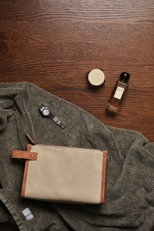 Bosle GRS recycled canvas toiletry bag - Custom Wood Designs