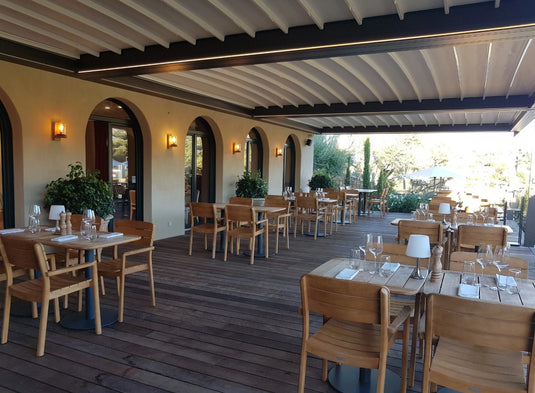 LODGE Teak Outdoor Armchair - Custom Wood Designs LODGE Teak Outdoor Armchair made from [material] –  [use_case] | Custom Wood Designs