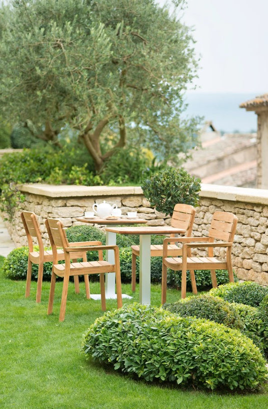 LODGE Teak Outdoor Armchair - Custom Wood Designs LODGE Teak Outdoor Armchair made from [material] –  [use_case] | Custom Wood Designs