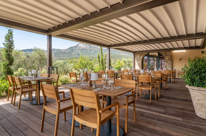 Load image into Gallery viewer, LODGE Teak Outdoor Armchair - Custom Wood Designs LODGE Teak Outdoor Armchair made from [material] –  [use_case] | Custom Wood Designs
