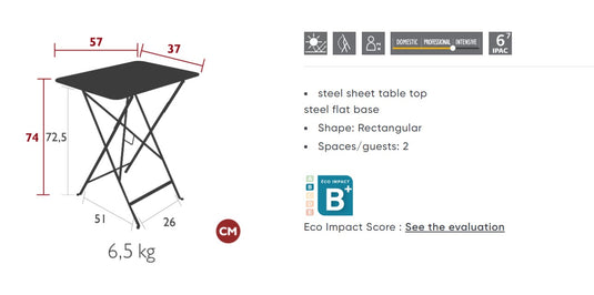 Bistro Folding Table 57 x 37 cm - Custom Wood Designs Bistro Folding Table 57 x 37 cm made from [material] – Ideal for [use_case] | Custom Wood Designs