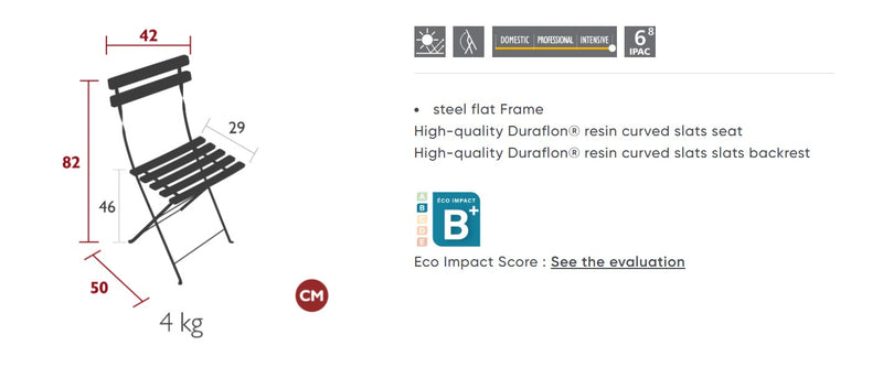 Load image into Gallery viewer, Bistro Duraflon Chair - Custom Wood Designs Bistro Duraflon Chair made from [material] – Ideal for [use_case] | Custom Wood Designs
