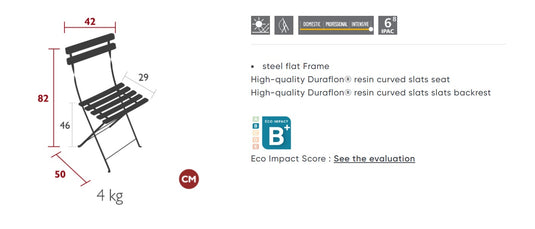 Bistro Duraflon Chair - Custom Wood Designs Bistro Duraflon Chair made from [material] – Ideal for [use_case] | Custom Wood Designs