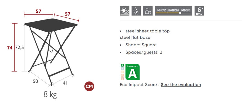 Load image into Gallery viewer, Bistro Table 57 x 57 Foldable - Custom Wood Designs Bistro Table 57 x 57 Foldable made from [material] –  [use_case] | Custom Wood Designs
