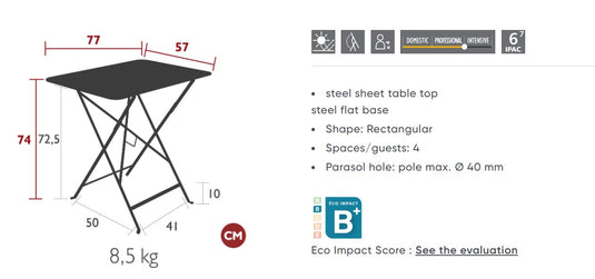 Bistro Table 77 x 57 cm Foldable - Custom Wood Designs Bistro Table 77 x 57 cm Foldable made from [material] –  [use_case] | Custom Wood Designs