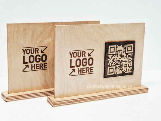 QR Display Stands A5 (Natural) 10-1000 Custom Wood Designs CU11D6_1