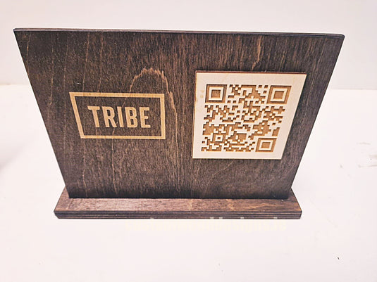 QR Display Stands A5 Brown Birch 10-1000 Custom Wood Designs CU4148_1