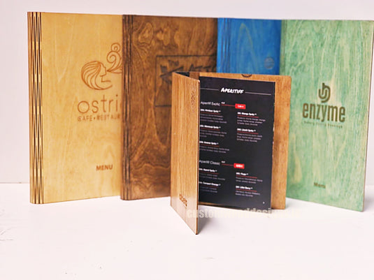 20 x Wood Menu 20x40cm Custom Wood Designs __label: Multibuy CU4879_1_48dfffb6-1bb7-4f48-a55c-178927ac8fb3