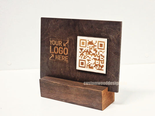 QR Display Stands A5 Big Block Brown Birch 10-1000 Custom Wood Designs CUSTOM_3_9a328860-7269-43df-bb46-ea30bd49680e