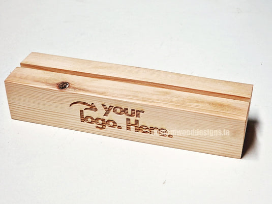 A4 Natural Pine Display Block – Black (Pack of 10) - Custom Wood Designs