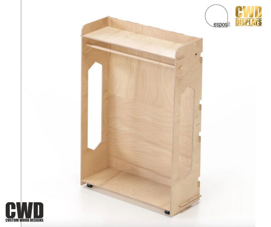 Apparel  Display Rack with Wheels - Custom Wood Designs