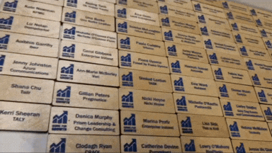 Blonde Birch Name Badges MOQ 10pcs Bespoke Made Custom Wood Designs __label: Multibuy CopyofCopyofEcoFriendlybadges