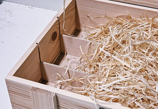 Rustic 3 Bottle Box - Natural x 25 Corporate Gift Box with Wood Wool Custom Wood Designs __label: Multibuy box corporate gift hamper triple wine box wood wool CustomWoodDesignsIrelandCorporategiftboxesBottleBoxesGiftingboxesforbottleslaserengravedbottleboxespersonalisedbottleboxesCorporateboxesrusticboxwinebo_20