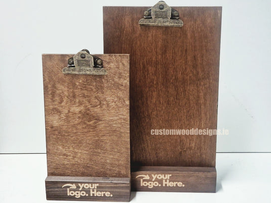Clipboard Block Set - A5 Rich Brown x10 Custom Wood Designs CustomWoodDesignsIrelandDoublesidedA4sizePointofsaleInformationholderA4clipboardandblocksetInformationDisplayretailhospitalitycorporateCWD_10_1f6c6e52-edcf-4e64-be1e-17833849f248