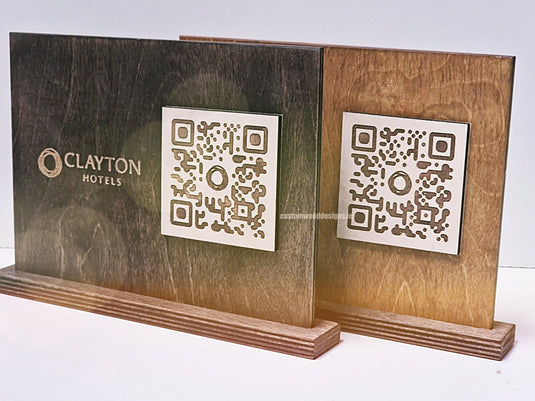 QR Display Stands A5 Brown Birch 10-1000 Custom Wood Designs CustomWoodDesignsIrelandQRStandsWoodenQRcodesHospitalityQRCodesNaturalWoodQRcodesQRdisplaystands_7_c3de7faa-0e08-45a8-b545-cc162559c189