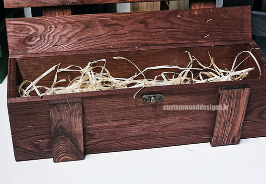 Rustic Bottle Box - Burgundy Single x 25 Bottle box Custom Wood Designs __label: Multibuy Bottle Box gift box Gift Boxes Single bottle box CustomWoodDesignsIrelandb8b764a5-b06c-4d90-a762-d031bba02ece_431e2df3-6605-4e7f-87af-bd8c4cb670a1