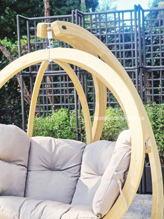 Globe Wood Hanging Chair & Stand Set - Custom Wood Designs