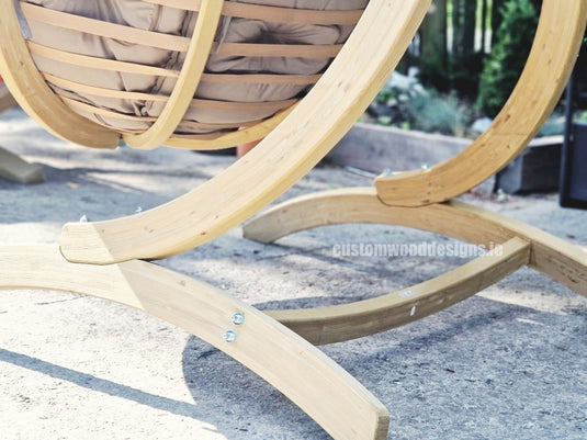 Globe Wood Hanging Chair & Stand Set - Custom Wood Designs