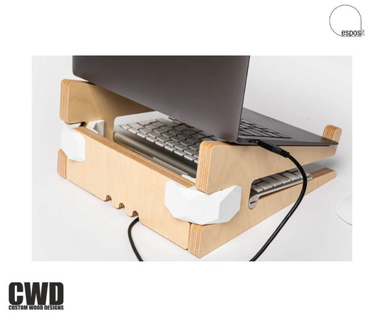 Supporto pc portatile UP+ Exclusive - Custom Wood Designs