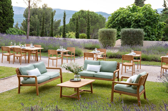 LODGE Solid Teak 2-Seater Outdoor Sofa - Custom Wood Designs LODGE Solid Teak 2-Seater Outdoor Sofa made from [material] –  [use_case] | Custom Wood Designs