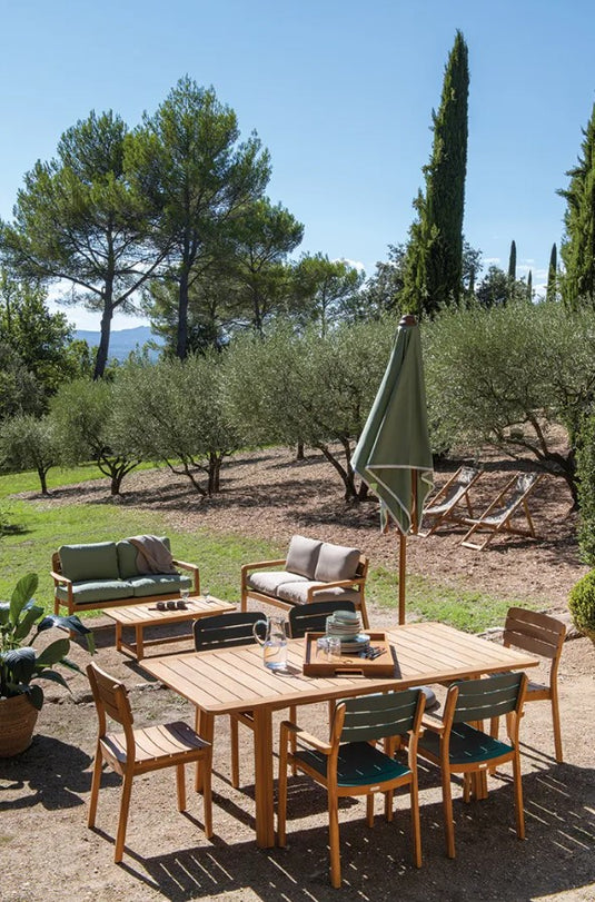 LODGE Solid Teak 2-Seater Outdoor Sofa - Custom Wood Designs LODGE Solid Teak 2-Seater Outdoor Sofa made from [material] –  [use_case] | Custom Wood Designs