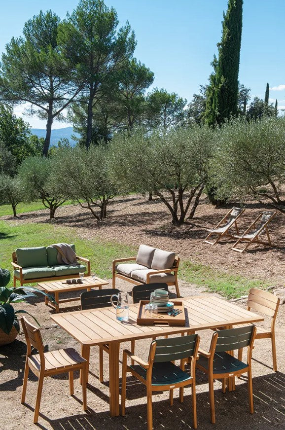 Load image into Gallery viewer, LODGE Solid Teak 2-Seater Outdoor Sofa - Custom Wood Designs LODGE Solid Teak 2-Seater Outdoor Sofa made from [material] –  [use_case] | Custom Wood Designs
