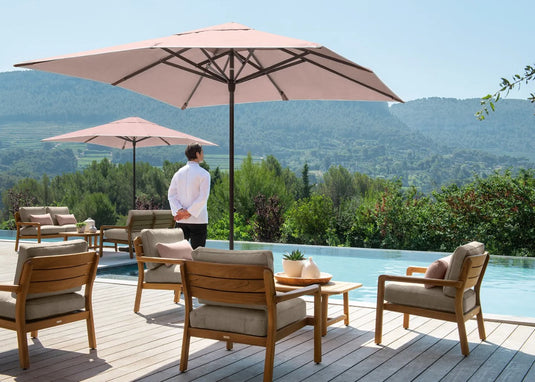 LODGE Solid Teak 2-Seater Outdoor Sofa - Custom Wood Designs LODGE Solid Teak 2-Seater Outdoor Sofa made from [material] –  [use_case] | Custom Wood Designs