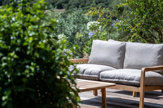 LODGE Solid Teak 2-Seater Outdoor Sofa - Custom Wood Designs LODGE Solid Teak 2-Seater Outdoor Sofa made from [material] –  [use_case] | Custom Wood Designs