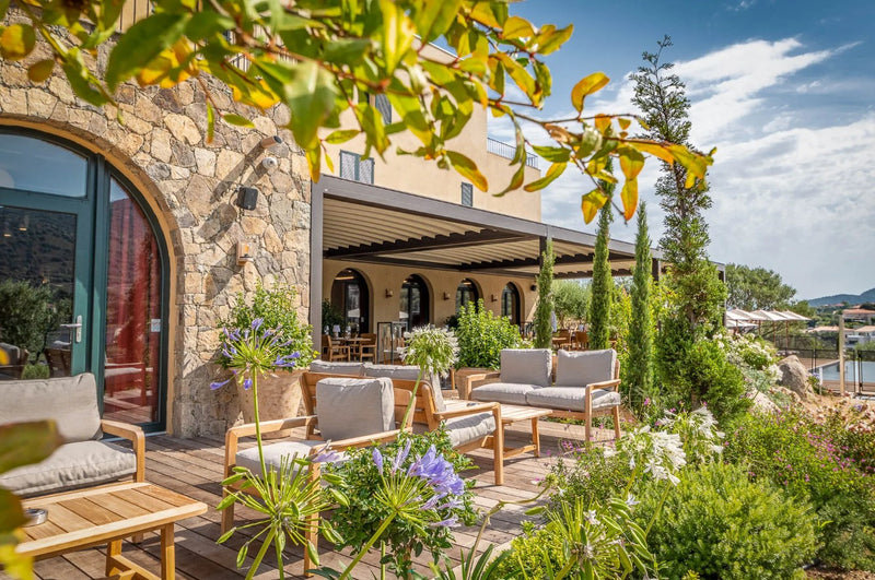 Load image into Gallery viewer, LODGE Solid Teak 2-Seater Outdoor Sofa - Custom Wood Designs LODGE Solid Teak 2-Seater Outdoor Sofa made from [material] –  [use_case] | Custom Wood Designs
