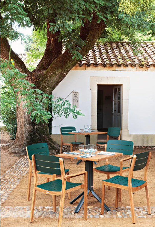 Load image into Gallery viewer, LODGE Aluminium &amp; Teak Armchair - Custom Wood Designs LODGE Aluminium &amp; Teak Armchair made from [material] –  [use_case] | Custom Wood Designs
