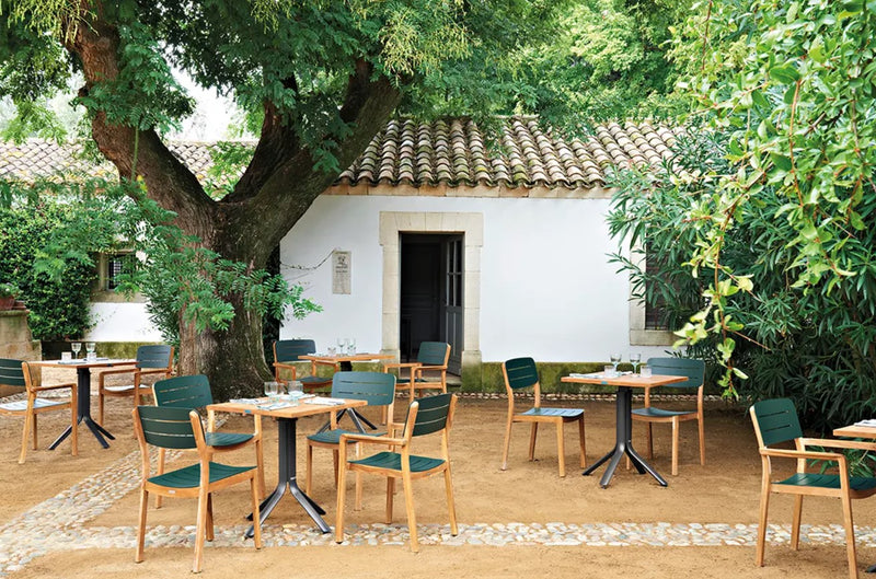 Load image into Gallery viewer, LODGE Aluminium &amp; Teak Armchair - Custom Wood Designs LODGE Aluminium &amp; Teak Armchair made from [material] –  [use_case] | Custom Wood Designs
