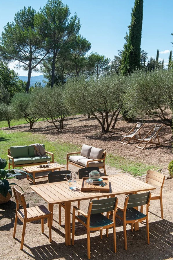 Load image into Gallery viewer, LODGE Aluminium &amp; Teak Armchair - Custom Wood Designs LODGE Aluminium &amp; Teak Armchair made from [material] –  [use_case] | Custom Wood Designs
