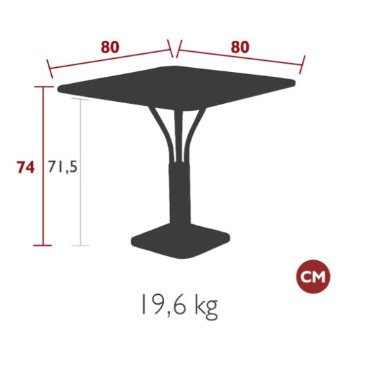 Luxembourg Pedestal Table 80x80 cm - Custom Wood Designs Luxembourg Pedestal Table 80x80 cm made from [material] – Ideal for [use_case] | Custom Wood Designs