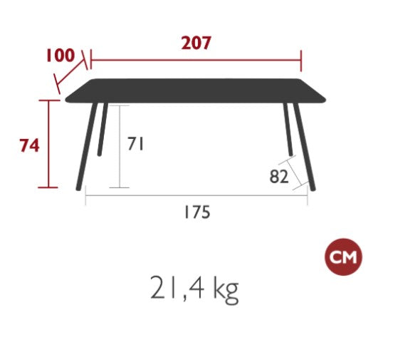 Load image into Gallery viewer, Luxembourg Table 207x100 cm - Custom Wood Designs Luxembourg Table 207x100 cm made from [material] – Ideal for [use_case] | Custom Wood Designs
