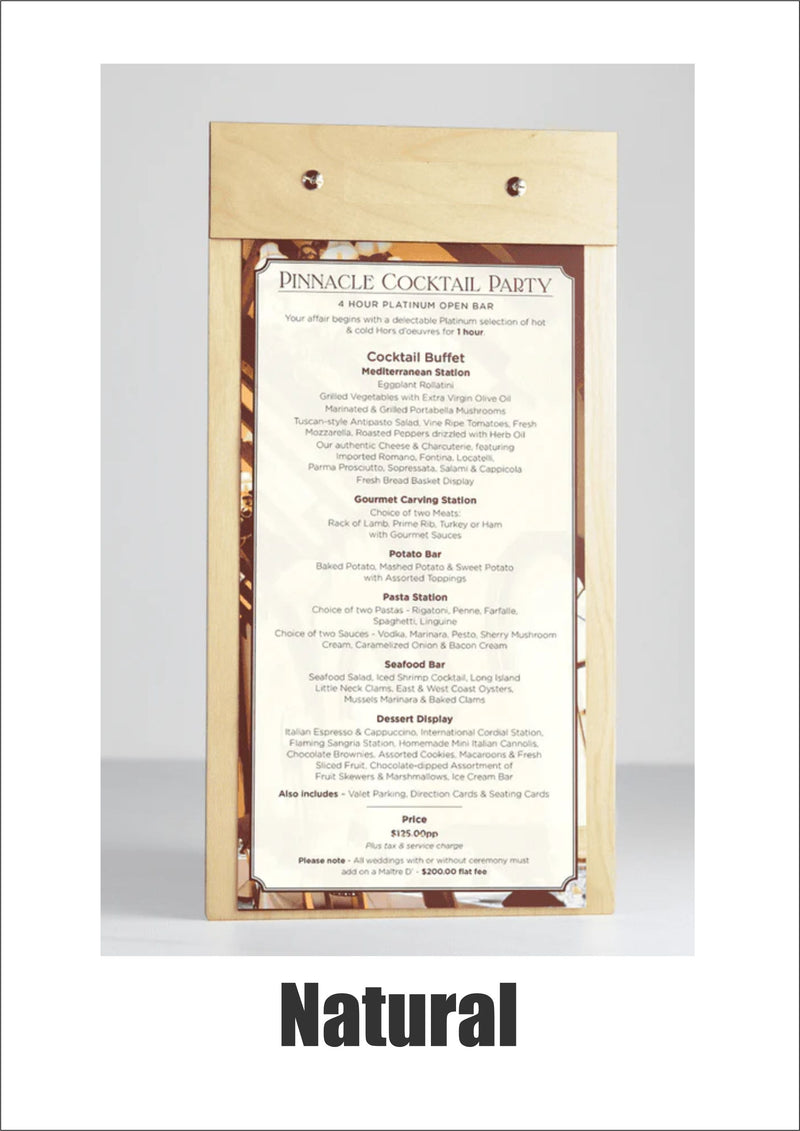 Load image into Gallery viewer, 20 x Wooden Clipboard 15x30cm Custom Wood Designs __label: Multibuy Naturalclipboardmenu.customwooddesignshospitality_731581e4-10f5-4f26-94eb-4b7322e06652
