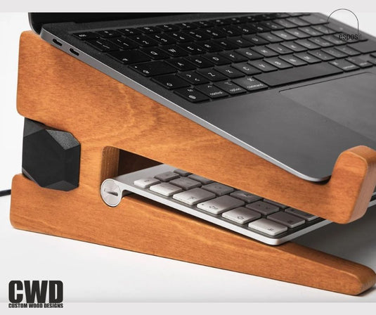Supporto pc portatile UP+ Oak - Custom Wood Designs