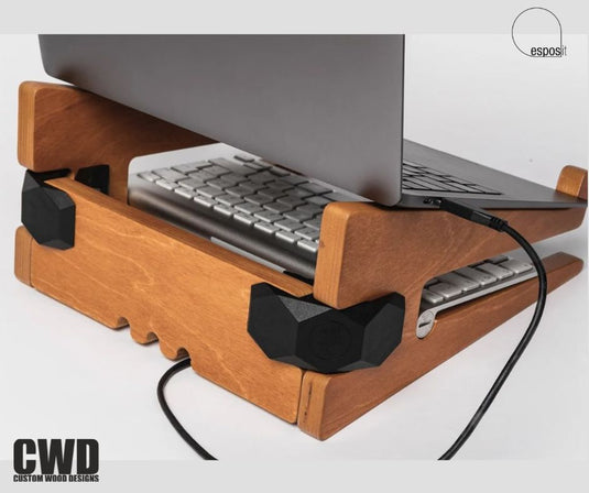 Supporto pc portatile UP+ Oak - Custom Wood Designs