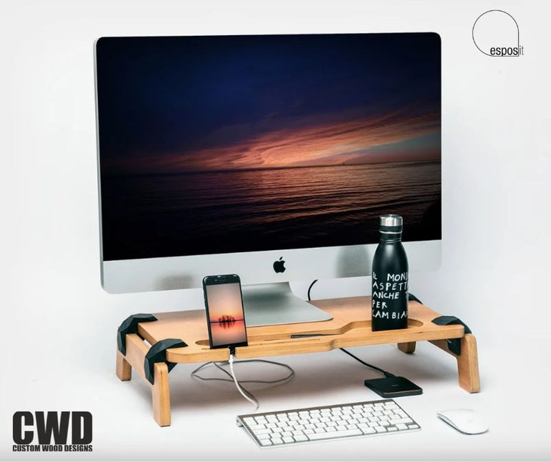 Load image into Gallery viewer, Supporto Monitor Lifty Exclusive - Custom Wood Designs
