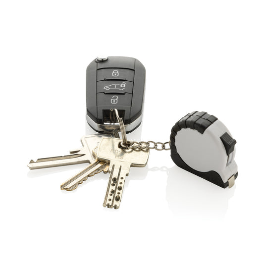 MeasureMate RCS reycled ABS 1 meter tape keychain - Custom Wood Designs