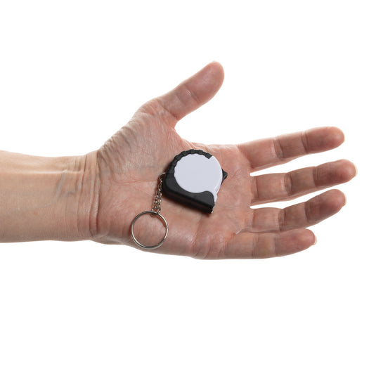 MeasureMate RCS reycled ABS 1 meter tape keychain - Custom Wood Designs