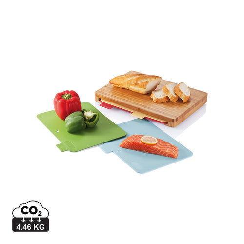 Cutting board with 4pcs hygienic boards - Custom Wood Designs
