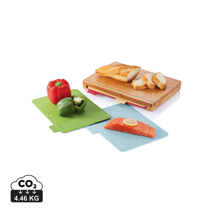 Cutting board with 4pcs hygienic boards - Custom Wood Designs