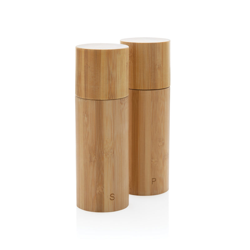 Load image into Gallery viewer, Ukiyo bamboo salt and pepper mill set - Custom Wood Designs

